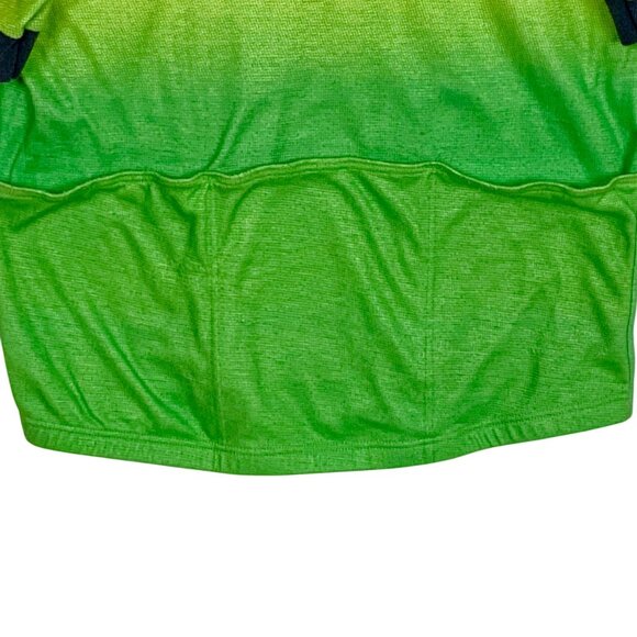 Vintage Nike Men Gradient Cycling Jersey 1/4 Zip Shirt Green/Yellow Short Sleeve - Picture 8 of 8